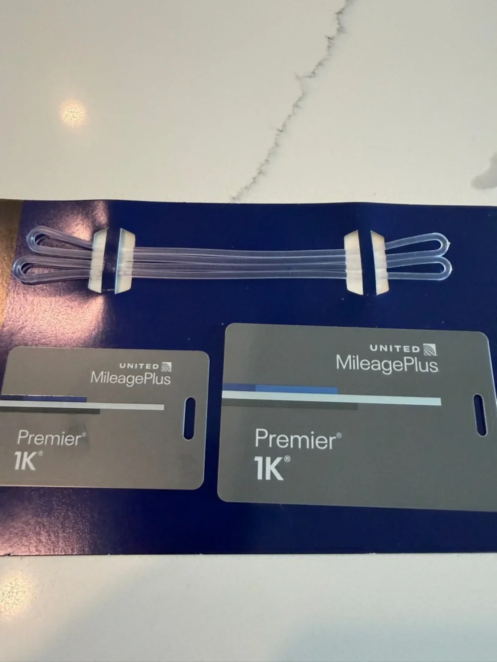 United MileagePlus Premier 1K Gray Luggage Tag Set